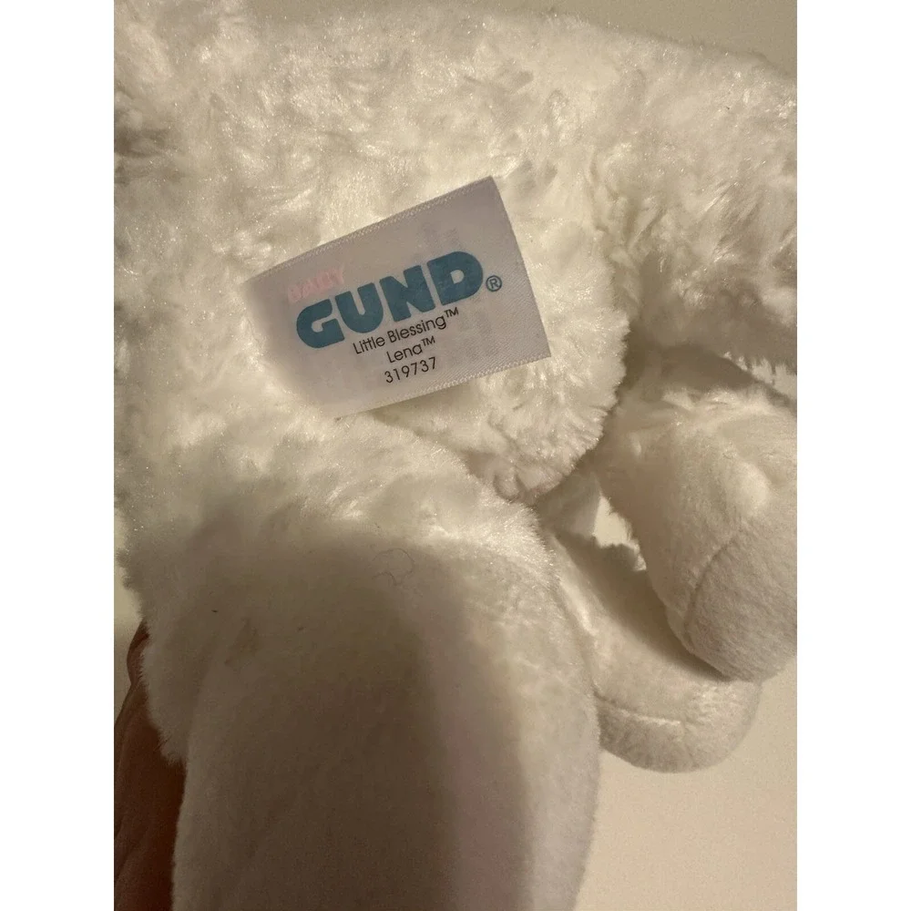 baby gund little blessing Lena white lamb wind up plush 10